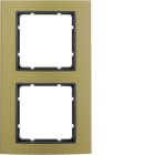 HAGER BOCCHIOTTI - Cornice doppia Berker B.3 alu oro/antracite opaco, alluminio anodizzato 10123016