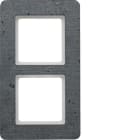 HAGER BOCCHIOTTI - Cornice doppia Berker Q.7 calcestruzzo stutturato 10126020