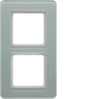 HAGER BOCCHIOTTI - Cornice doppia Berker Q.7 vetro bianco polare