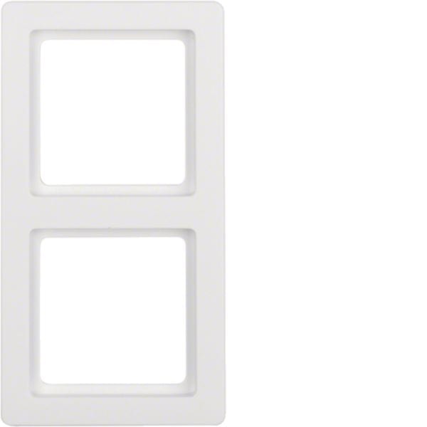 HAGER BOCCHIOTTI - Cornice doppia Berker Q.1 bianco polare velluto