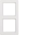 HAGER BOCCHIOTTI - Cornice doppia Berker Q.1 bianco polare velluto