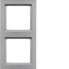 HAGER BOCCHIOTTI - Cornice doppia Berker Q.3 alu velluto, verniciato