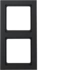 HAGER BOCCHIOTTI - Cornice doppia Berker Q.3 antracite velluto, verniciato