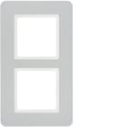 HAGER BOCCHIOTTI - Cornice doppia Berker Q.7 alluminio velluto, verniciato