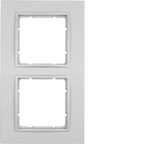 HAGER BOCCHIOTTI - Cornice doppia Berker B.7 alu opaco, verniciato