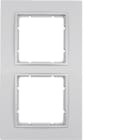HAGER BOCCHIOTTI - Cornice doppia Berker B.7 alu opaco, verniciato
