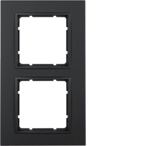 HAGER BOCCHIOTTI - Cornice doppia Berker B.7 antracite opaco