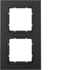 HAGER BOCCHIOTTI - Cornice doppia Berker B.7 antracite opaco