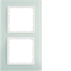 HAGER BOCCHIOTTI - Cornice in vetro doppia Berker B.7 vetro bianco polare/bianco polare opaco