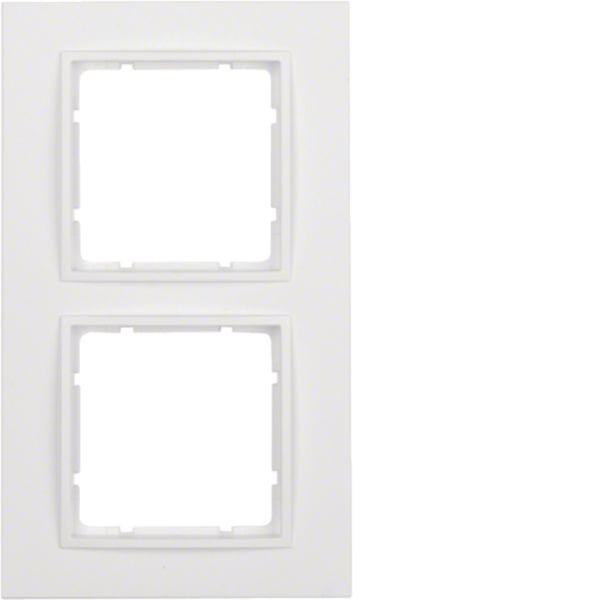 HAGER BOCCHIOTTI - Cornice doppia Berker B.7 bianco polare opaco