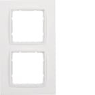 HAGER BOCCHIOTTI - Cornice doppia Berker B.7 bianco polare opaco