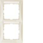 HAGER BOCCHIOTTI - Cornice doppia per montaggio verticale Berker S.1 bianco lucido