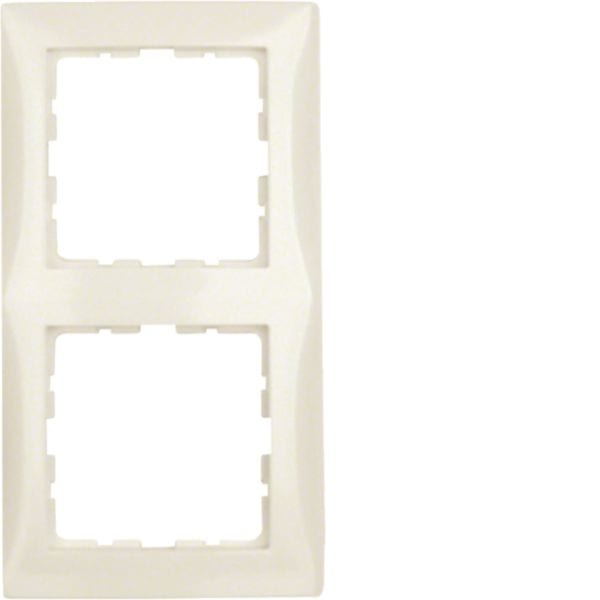 HAGER BOCCHIOTTI - Cornice doppia Berker S.1 bianco lucido 10128982