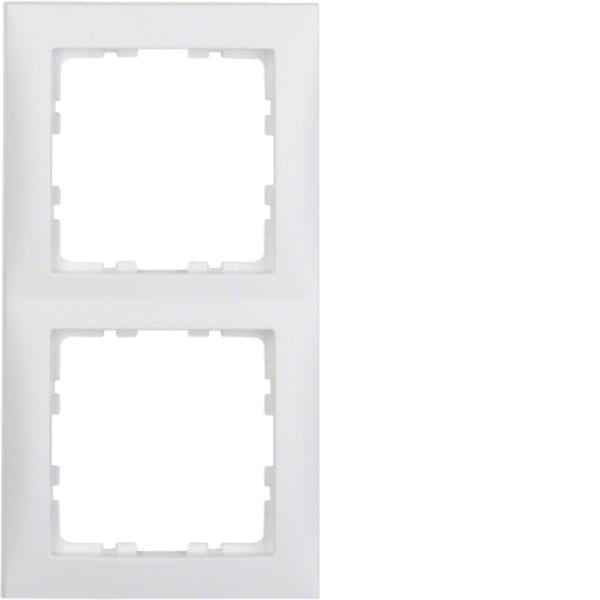 HAGER BOCCHIOTTI - Cornice doppia Berker S.1 bianco polare opaco
