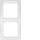 HAGER BOCCHIOTTI - Cornice doppia per montaggio verticale Berker S.1 bianco polare opaco