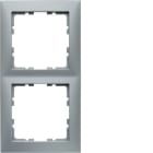 HAGER BOCCHIOTTI - Cornice doppia Berker S.1 alu opaco