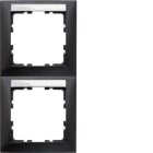 HAGER BOCCHIOTTI - Cornice doppia per montaggio verticale Berker S.1 antracite opaco