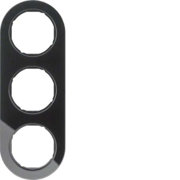 HAGER BOCCHIOTTI - Cornice tripla Serie R.classic?vetro nero 10132016