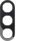 HAGER BOCCHIOTTI - Cornice tripla Serie R.classic?nero lucido 10132045