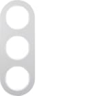 HAGER BOCCHIOTTI - Cornice tripla Serie R.classic?alu/bianco polare, alluminio anodizzato 10132074