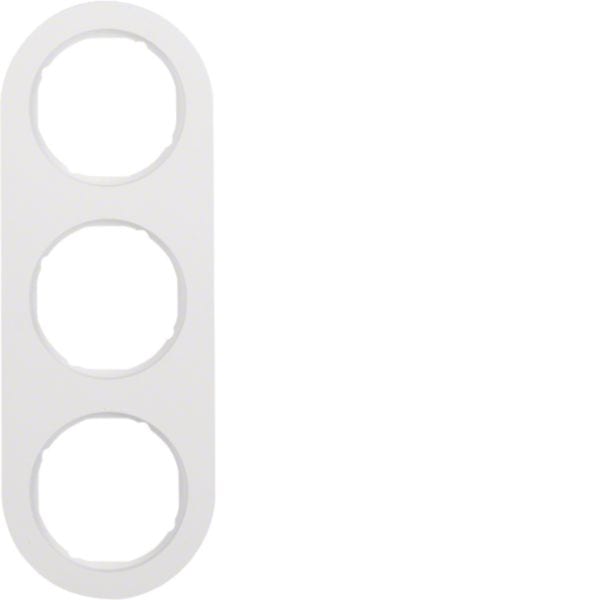HAGER BOCCHIOTTI - Cornice tripla Serie R.classic bianco polare lucido 10132089