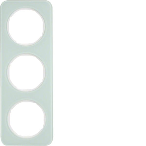 HAGER BOCCHIOTTI - Cornice tripla Berker R.1 vetro bianco polare 10132109
