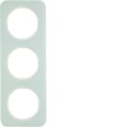 HAGER BOCCHIOTTI - Cornice tripla Berker R.1 vetro bianco polare 10132109