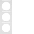 HAGER BOCCHIOTTI - Cornice tripla per montaggio verticale Serie R.3 bianco polare lucido
