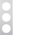 HAGER BOCCHIOTTI - Cornice tripla Berker R.3 alu/bianco polare