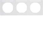 HAGER BOCCHIOTTI - Cornice tripla per montaggio orizzontale  Serie R.3 bianco polare lucido 10132279