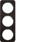 HAGER BOCCHIOTTI - Cornice tripla Berker R.1 quercia/bianco polare lucido, legno macchiato 10132359