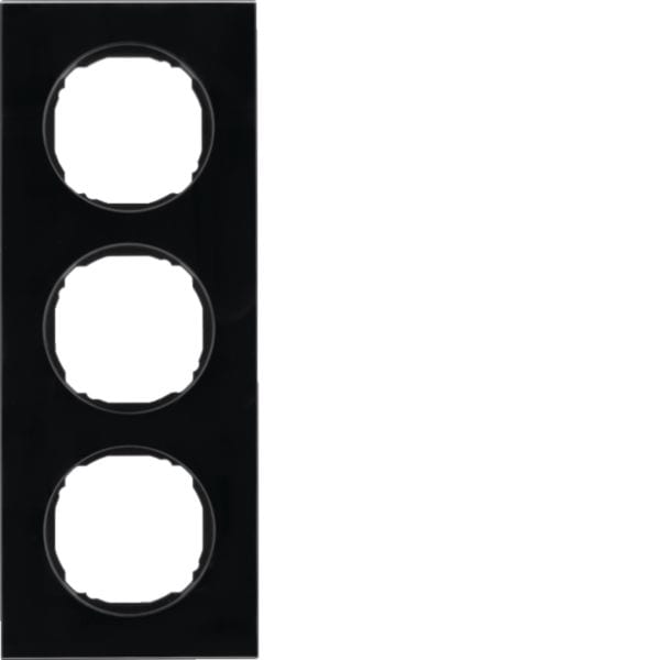 HAGER BOCCHIOTTI - Cornice tripla R.8 vetro nero 10132616