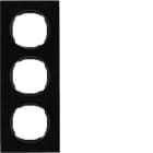 HAGER BOCCHIOTTI - Cornice tripla R.8 vetro nero 10132616
