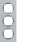 HAGER BOCCHIOTTI - Cornice tripla R.8 alluminio 10132674