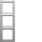 HAGER BOCCHIOTTI - Cornice con etichetta tripla per montaggio verticale Q.1 alu velluto, verniciato 10136014