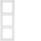 HAGER BOCCHIOTTI - Cornice con etichetta tripla per montaggio verticale Q.1 bianco polare velluto 10136019