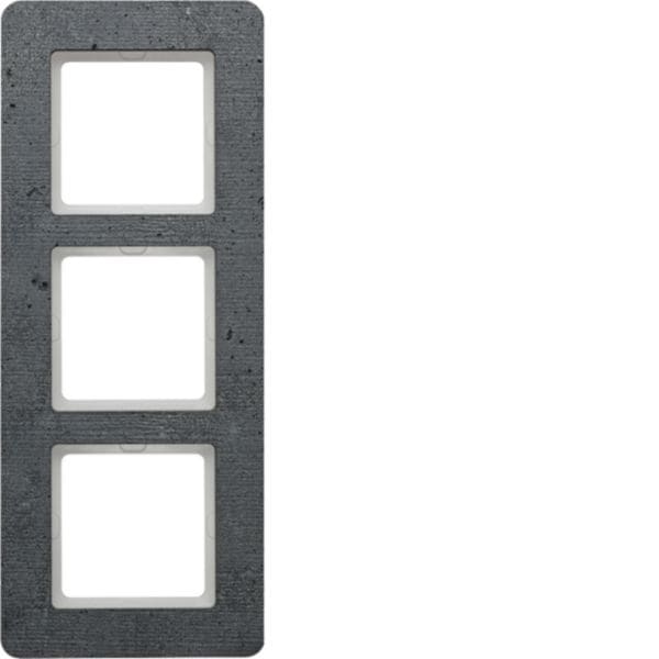 HAGER BOCCHIOTTI - Cornice tripla Berker Q.7 calcestruzzo stutturato