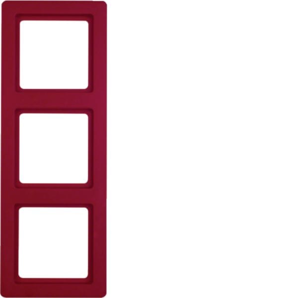 HAGER BOCCHIOTTI - Cornice tripla Berker Q.1 rosso velluto 10136062