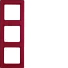HAGER BOCCHIOTTI - Cornice tripla Berker Q.1 rosso velluto 10136062