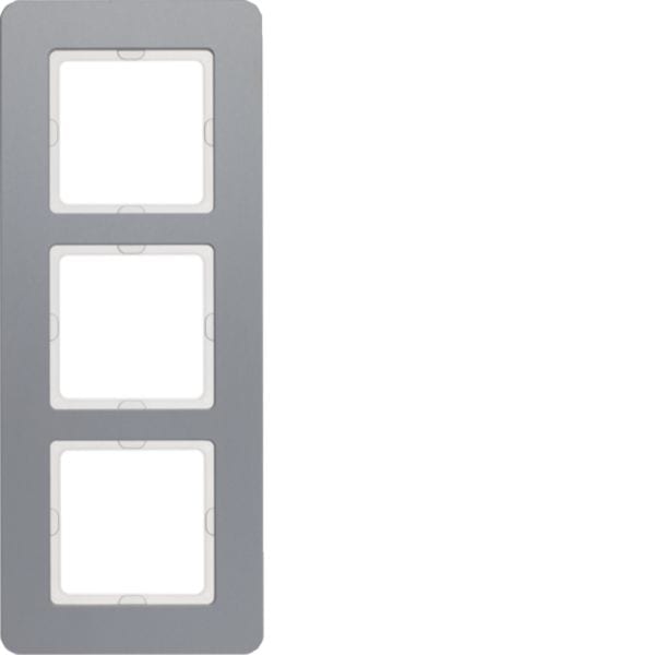 HAGER BOCCHIOTTI - Cornice tripla Berker Q.7 alluminio anodizzato