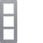 HAGER BOCCHIOTTI - Cornice tripla Berker Q.7 alluminio anodizzato
