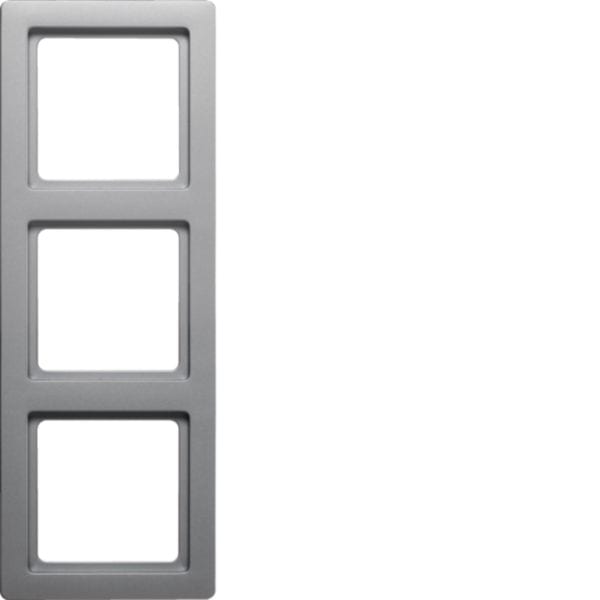 HAGER BOCCHIOTTI - Cornice tripla Berker Q.1 alu velluto, verniciato