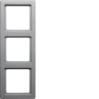 HAGER BOCCHIOTTI - Cornice tripla Berker Q.1 alu velluto, verniciato