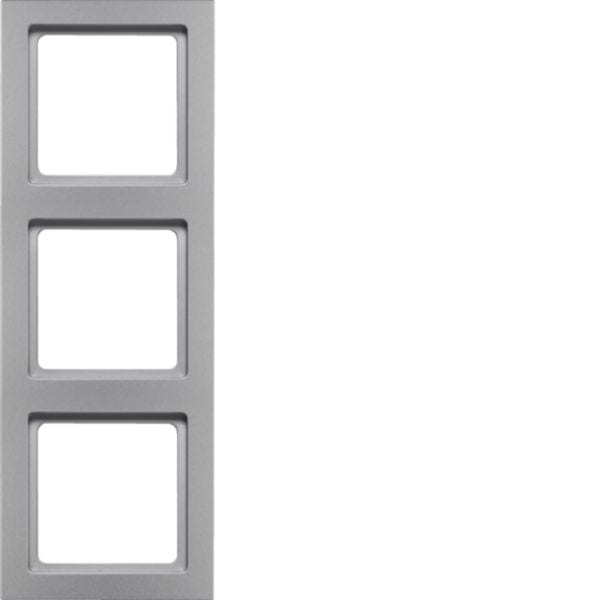 HAGER BOCCHIOTTI - Cornice tripla Berker Q.3 alu velluto, verniciato
