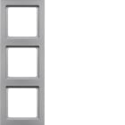 HAGER BOCCHIOTTI - Cornice tripla Berker Q.3 alu velluto, verniciato