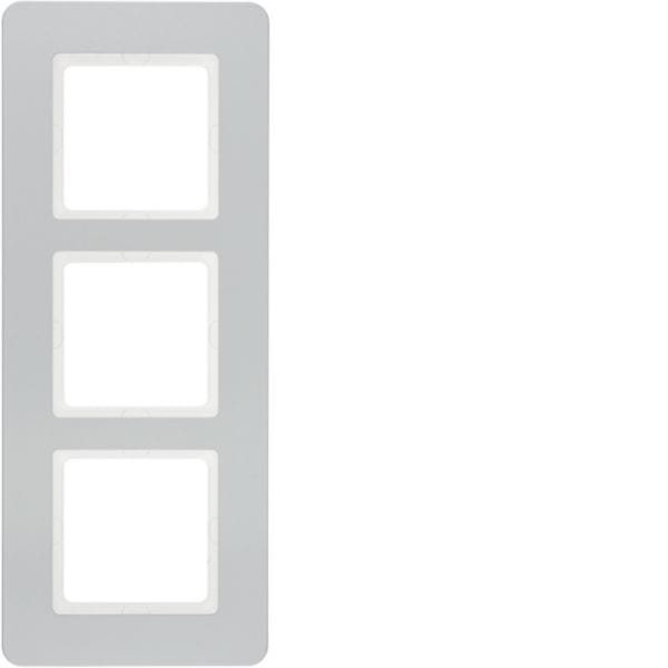 HAGER BOCCHIOTTI - Cornice tripla Berker Q.7 alluminio velluto, verniciato