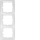 HAGER BOCCHIOTTI - Cornice tripla per montaggio verticale Berker S.1 bianco polare lucido