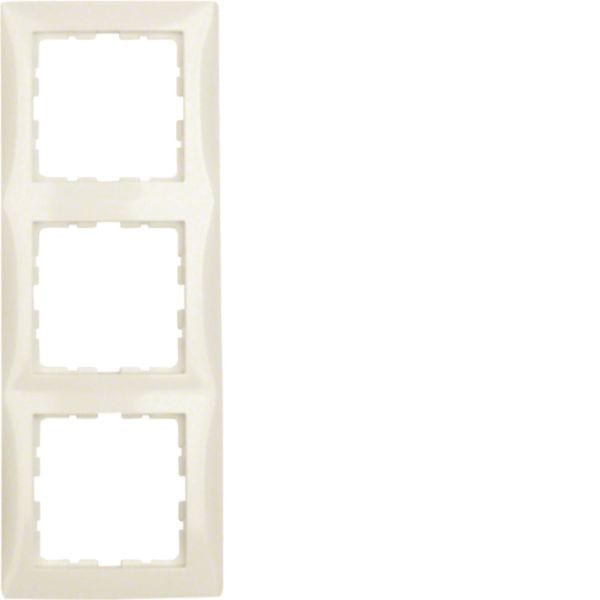 HAGER BOCCHIOTTI - Cornice tripla Berker S.1 bianco lucido 10138982