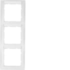 HAGER BOCCHIOTTI - Cornice tripla per montaggio verticale Berker S.1 bianco polare opaco