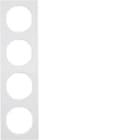 HAGER BOCCHIOTTI - Cornice quadrupla Berker R.3 bianco polare lucido